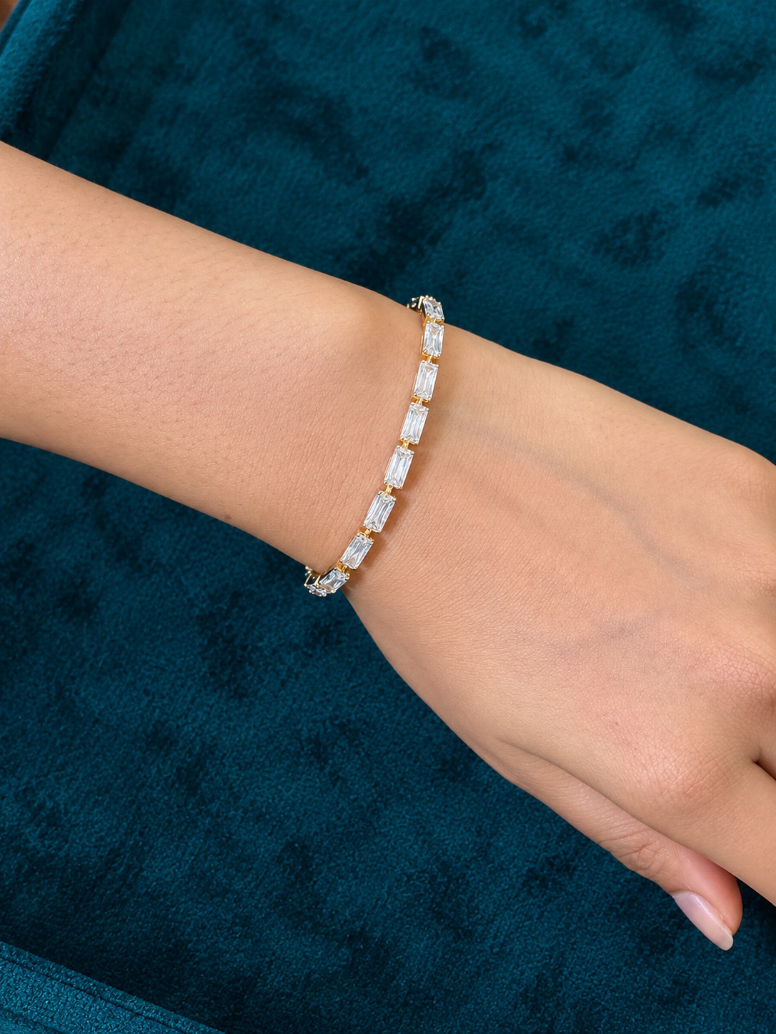 Golden Lumina Tennis Bracelet ✨