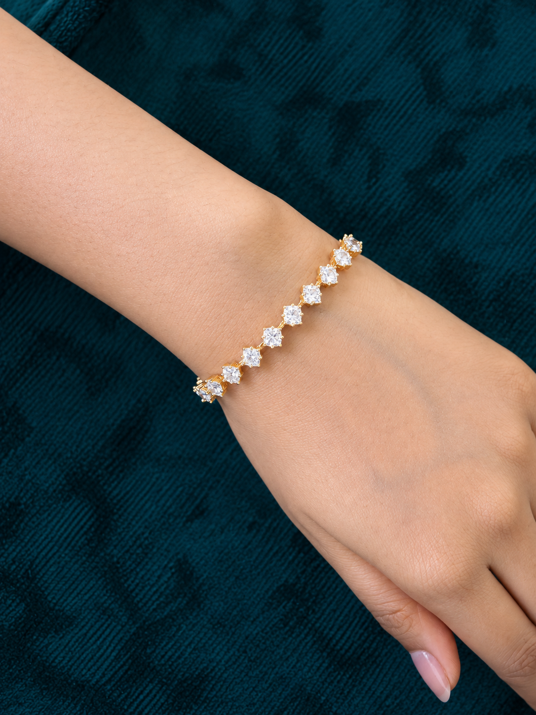 Golden Starlight Tennis Bracelet ✨