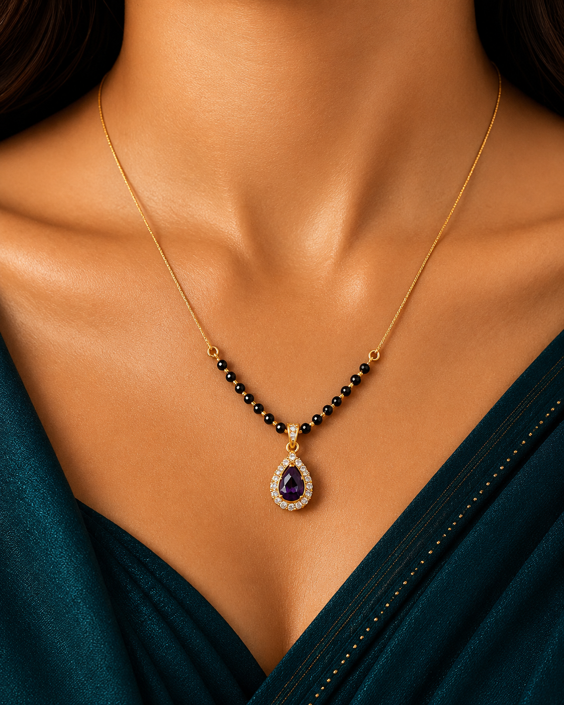 Amethyst Aura Mangalsutra