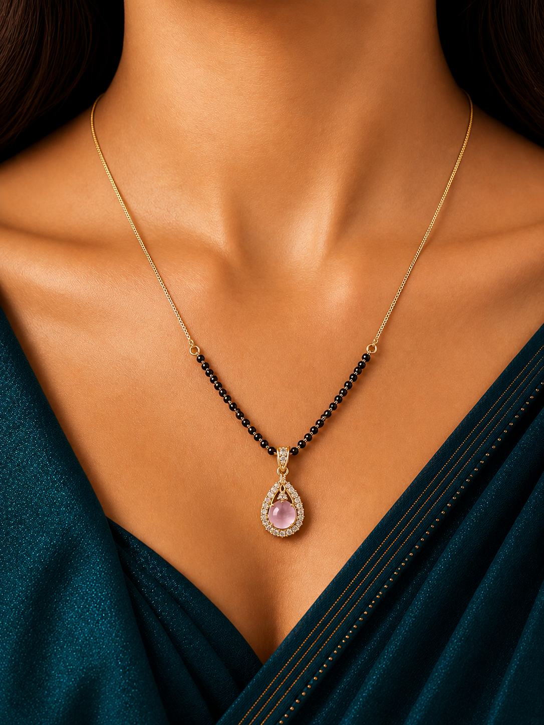 Blush Halo Mangalsutra