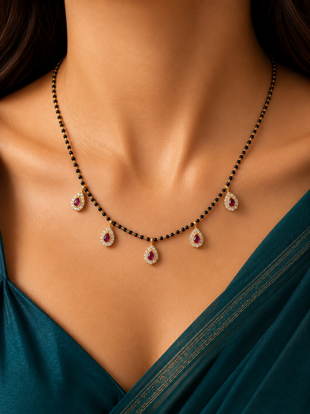 Ruby Cascade AD Mangalsutra