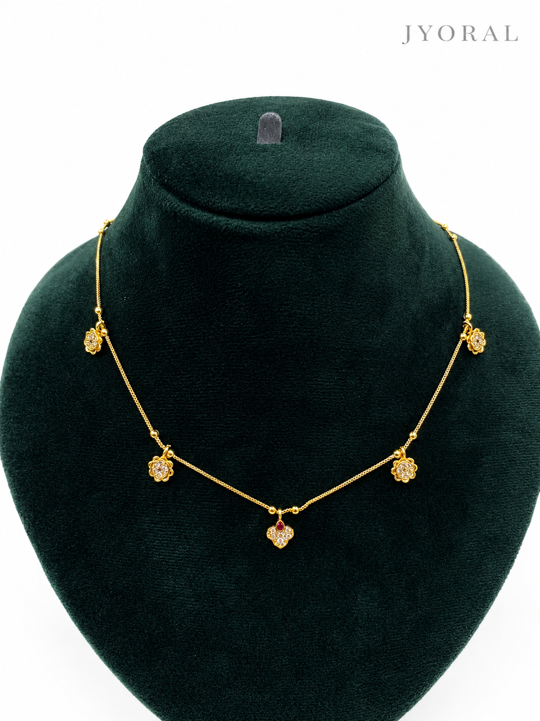 Rosette Charm Necklace