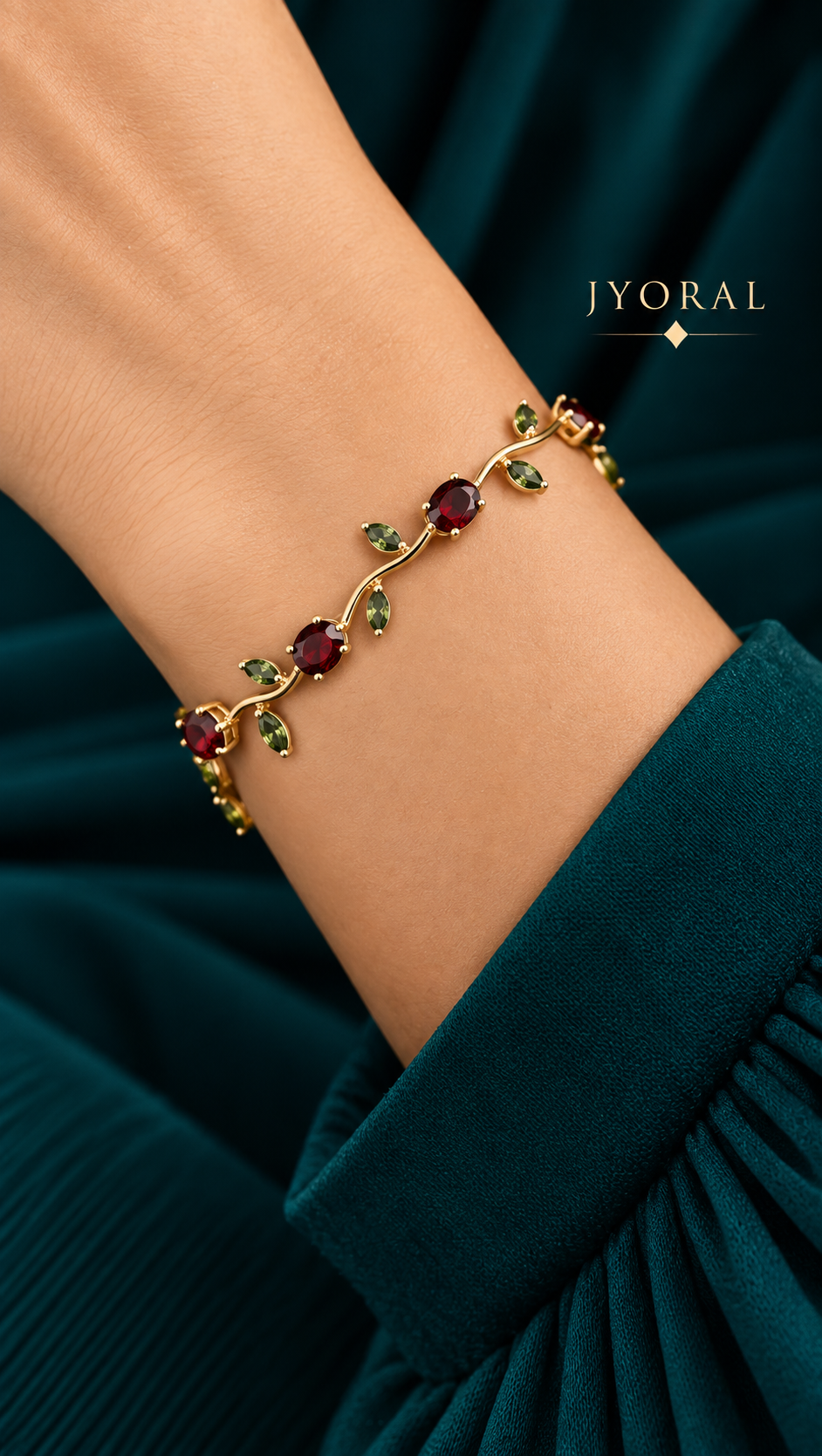 Ruby Tulip Bracelet