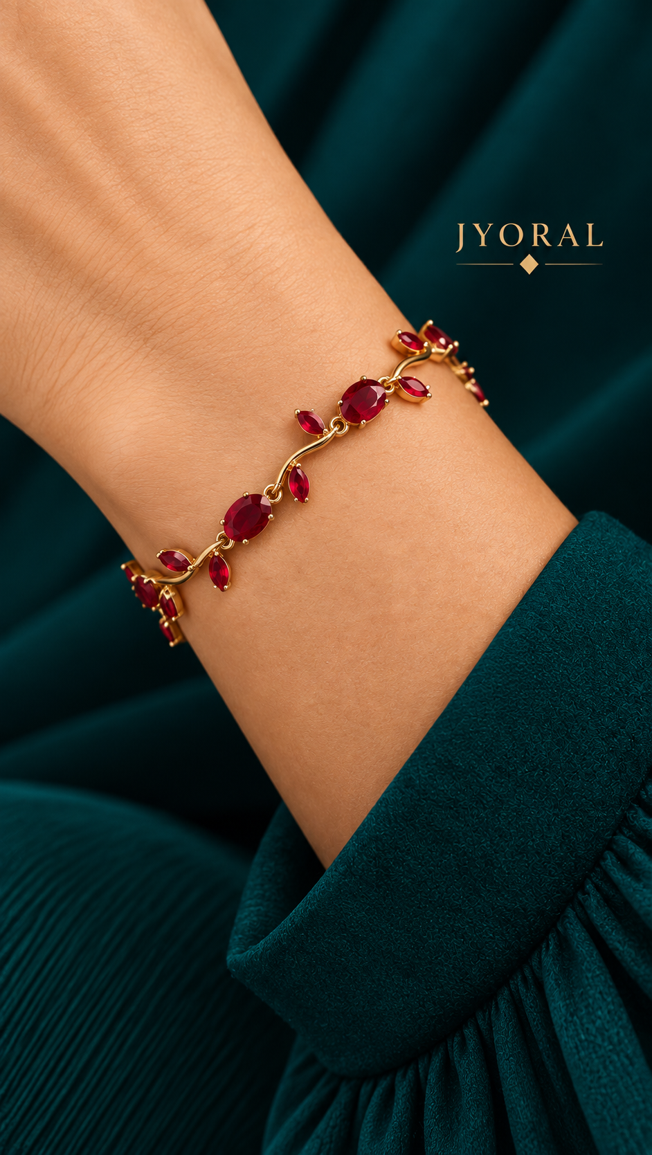 Ruby Tulip Bracelet