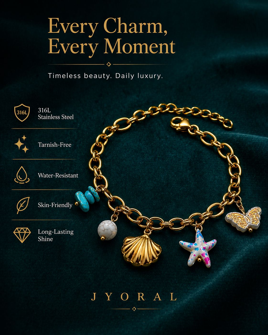 Ocean Charm Luxe Bracelet