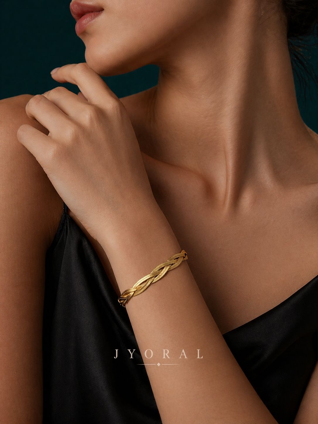Golden Weave Chain Bracelet