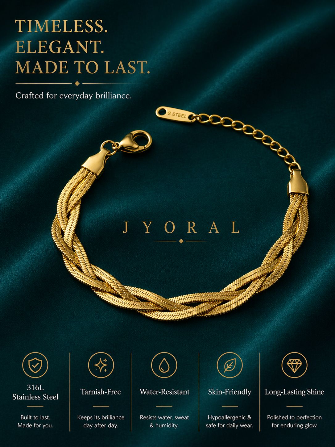 Golden Weave Chain Bracelet