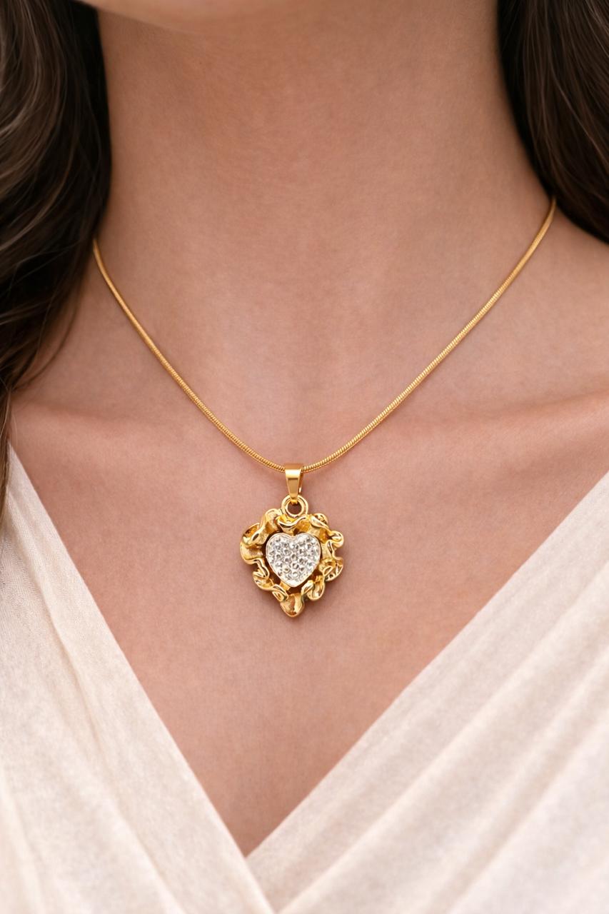 Midnight Heart Glow Necklace
